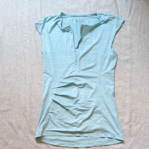 Athleta Sky Blue Cap Sleeve Athletic Top